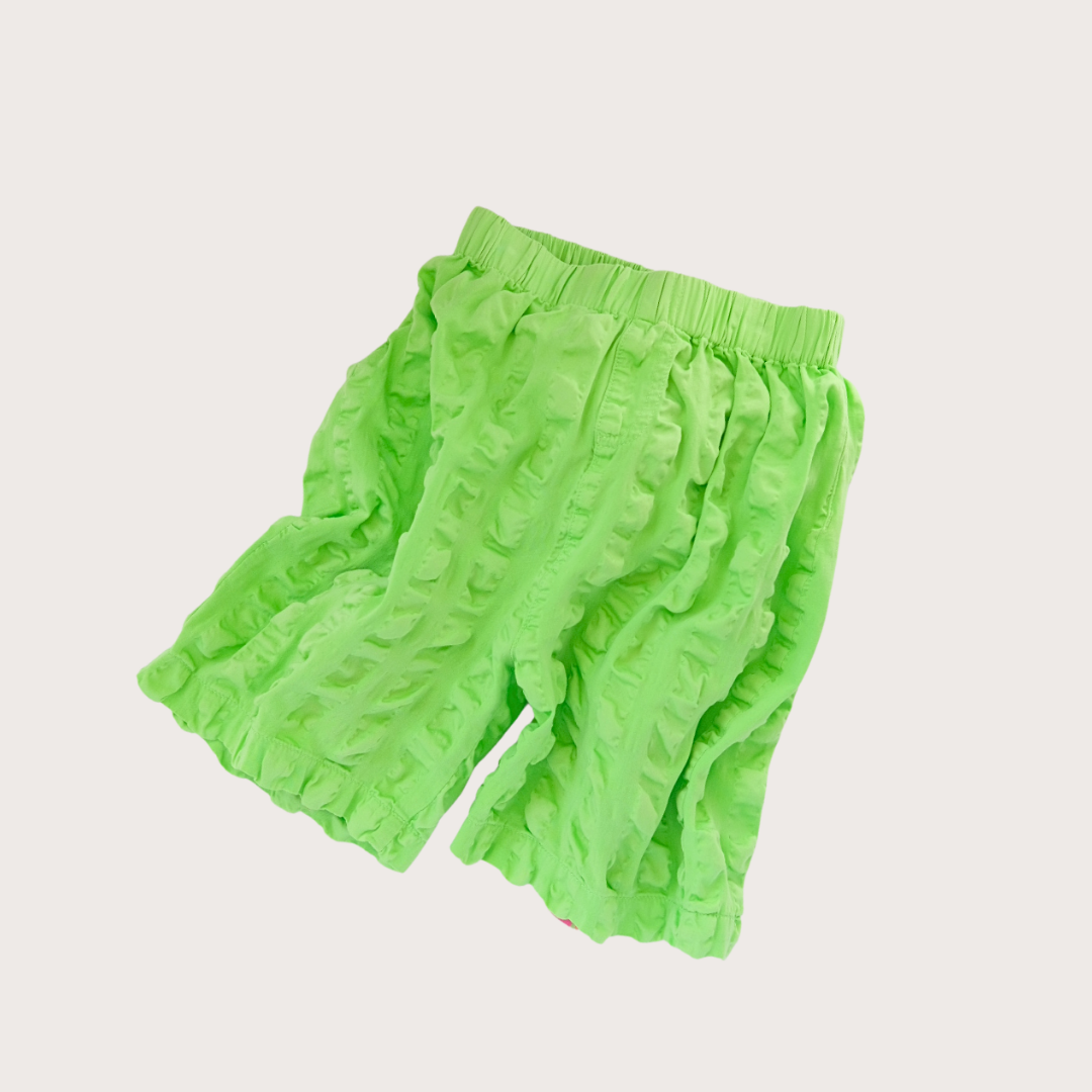 Studio Koter Green giant seersucker shorts