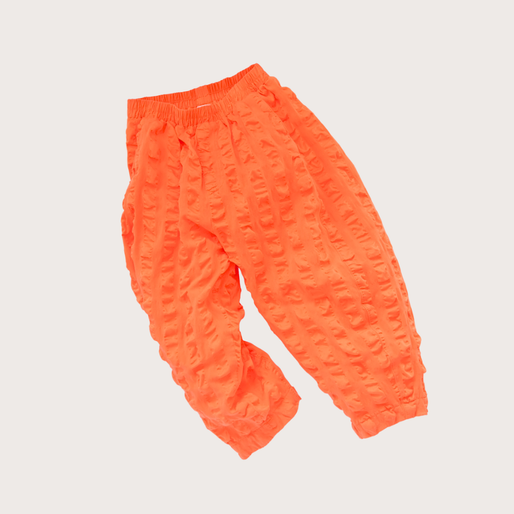 Studio Koter Orange giant seersucker manu trousers