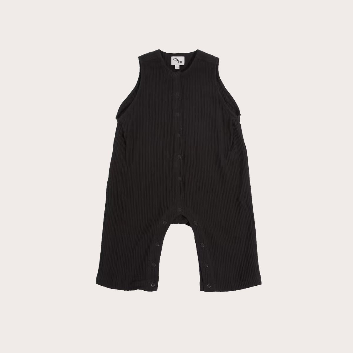studio koter Black rounded sleeveless playsuit