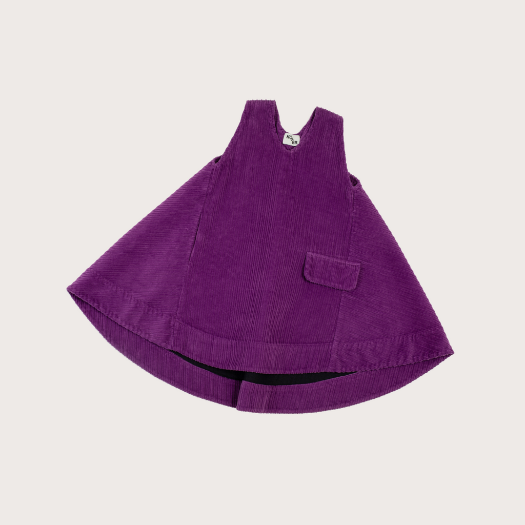 Studio Koter Avery cord purple a-line dress