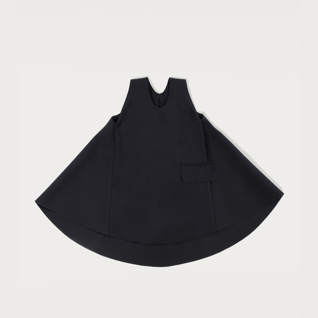 Avery black scuba a-line dress