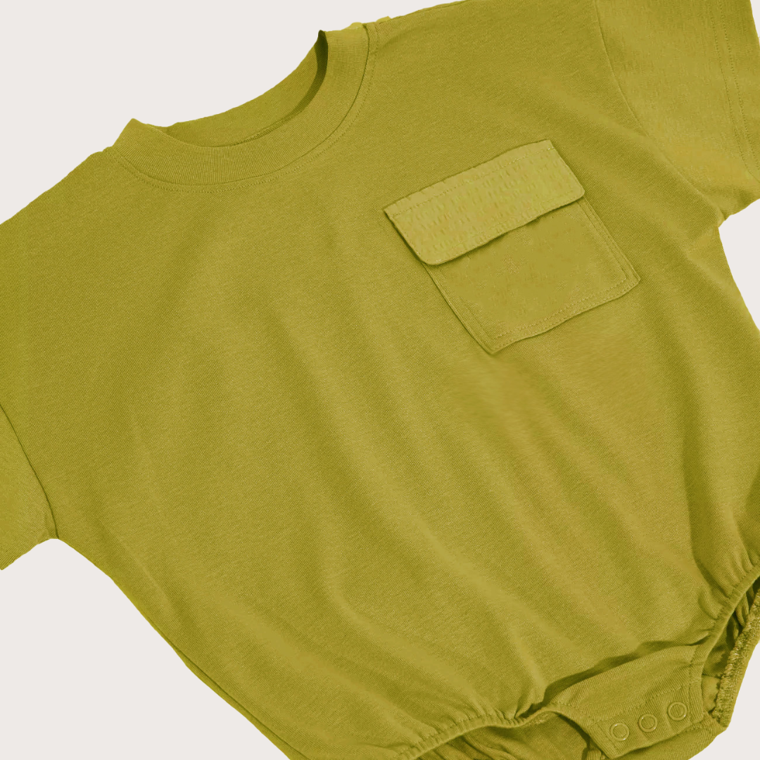 Frankie olive oversized t-shirt romper