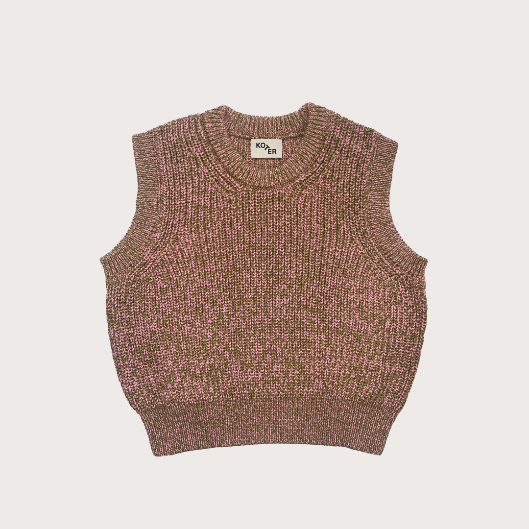 Studio Koter Skye pink melange knitted vest