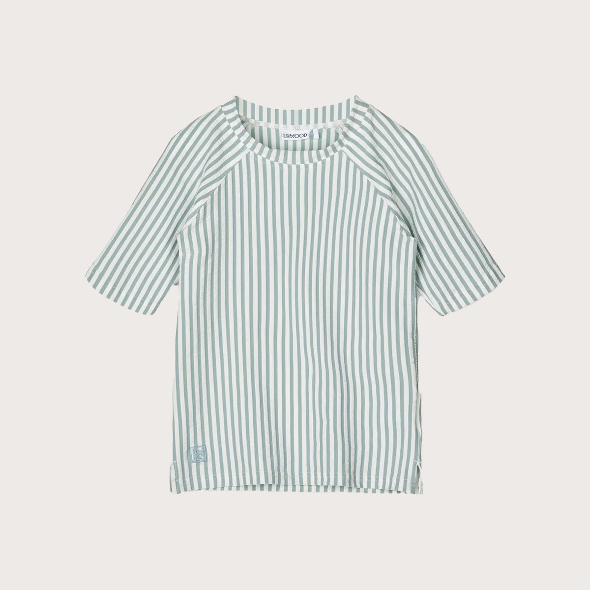 Liewood seersucker half sleeve stripe swim top