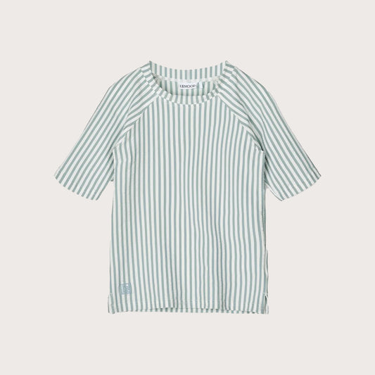 Liewood seersucker half sleeve stripe swim top