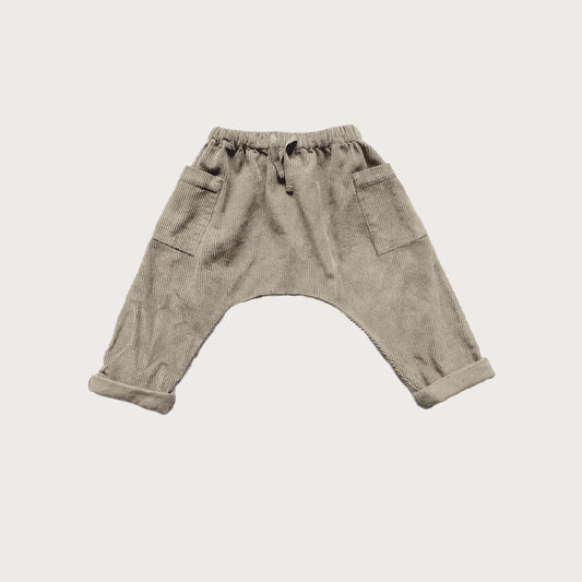 The Simple Folk Beige corduroy harem trousers