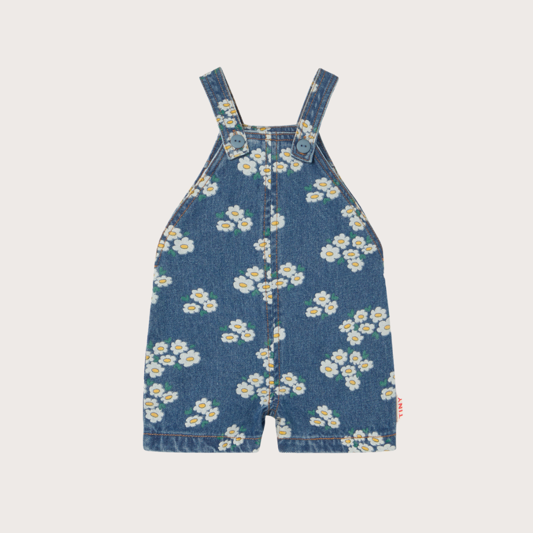Denim blossoms short dungaree's