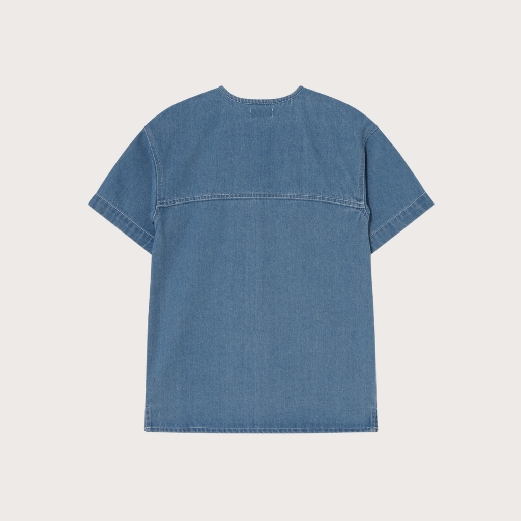 Tiny Cottons Denim graphic button down dress