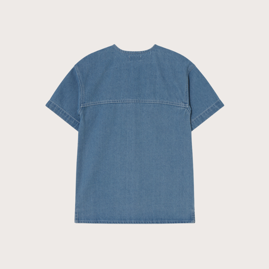 Tiny Cottons Denim graphic button down dress