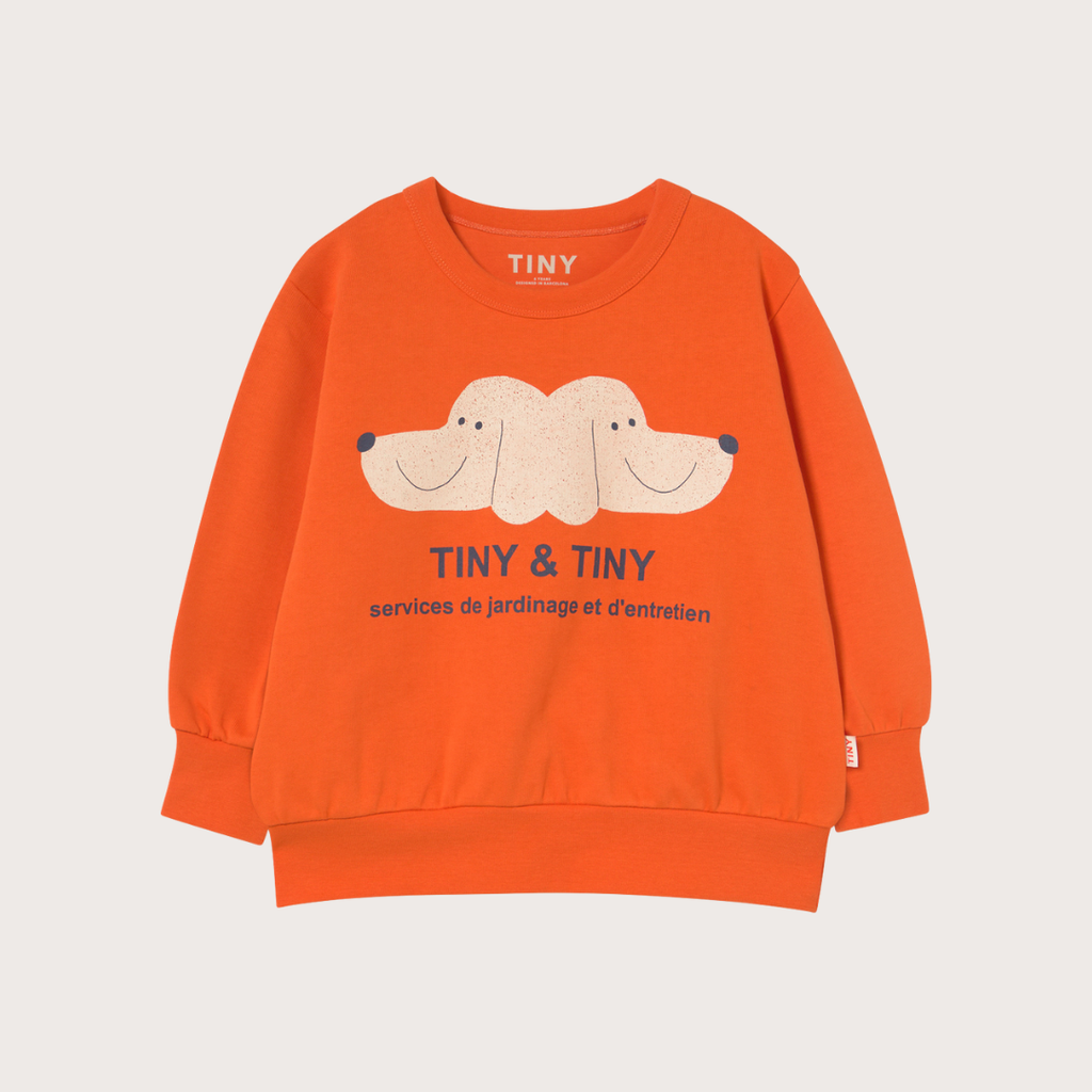 tiny cottons Orange dog graphic sweatshirt 2y