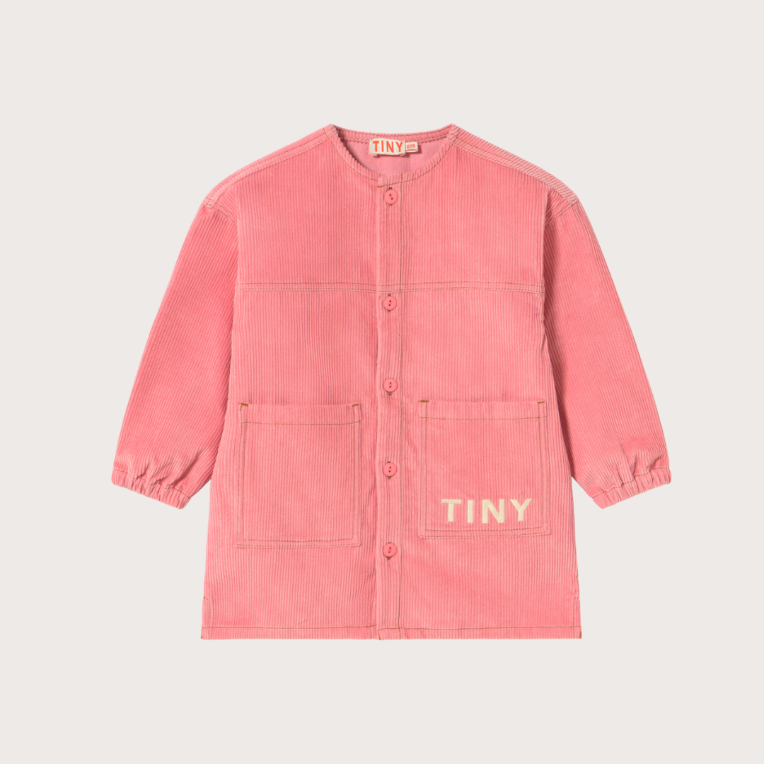 Tiny Cottons Pink corduroy button down dress