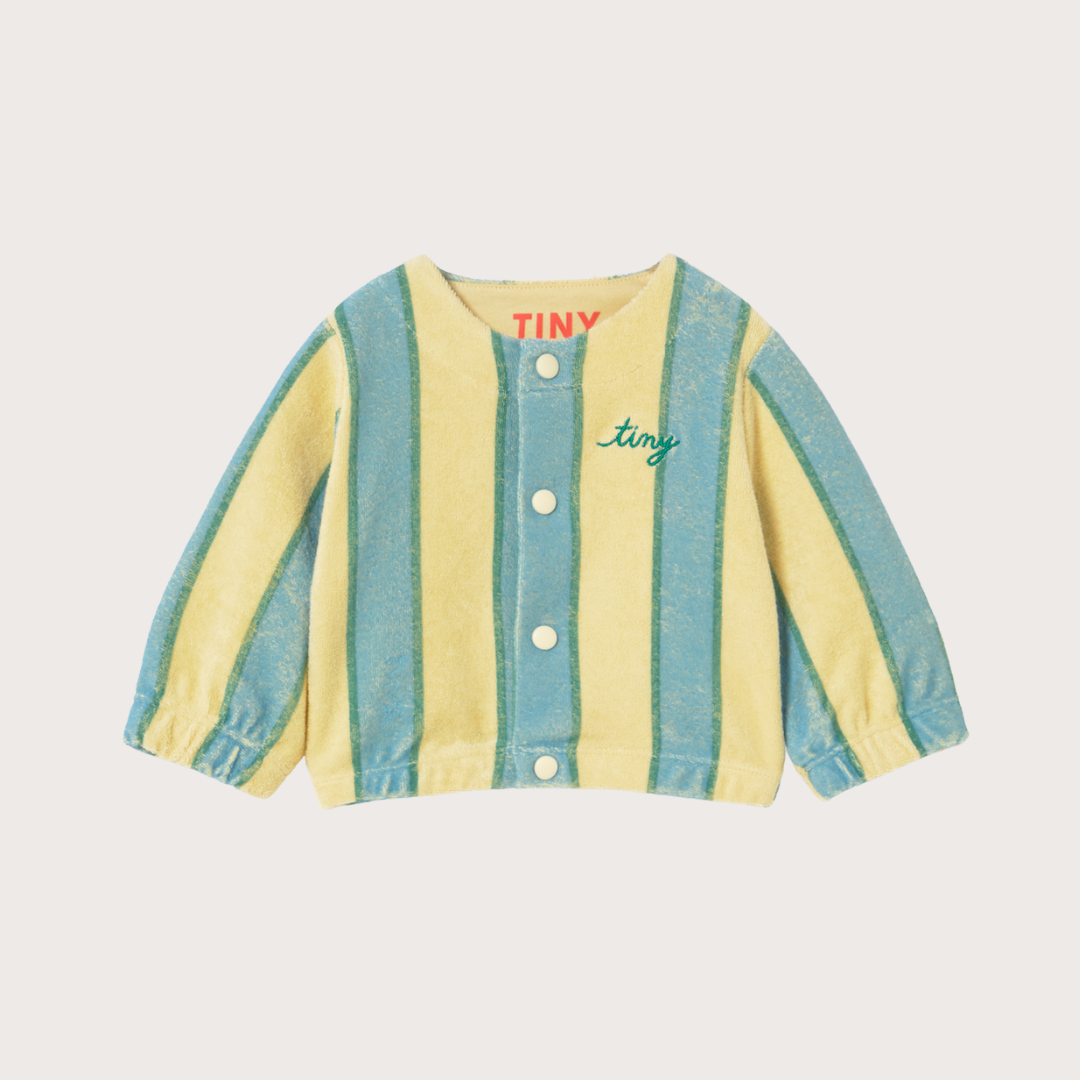 Tiny Cottons Retro stripes towel baby jacket