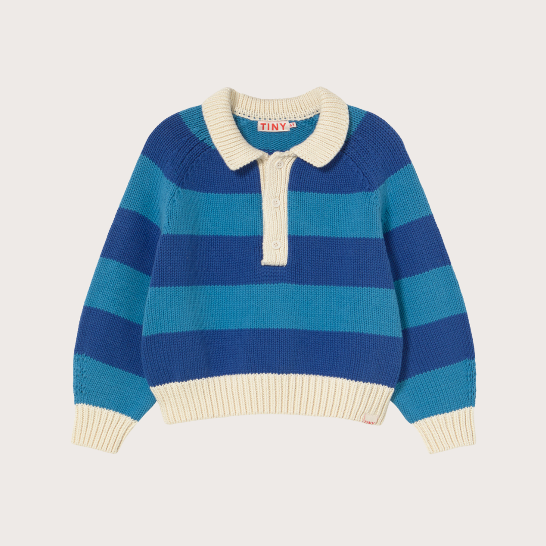 Blue stripes knitted sweater