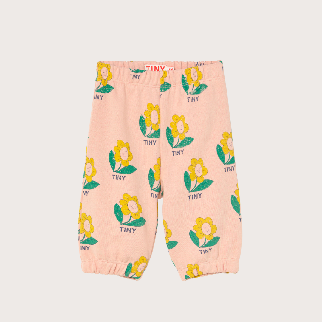 Tiny Cottons Pink tiny flower baby sweatpants