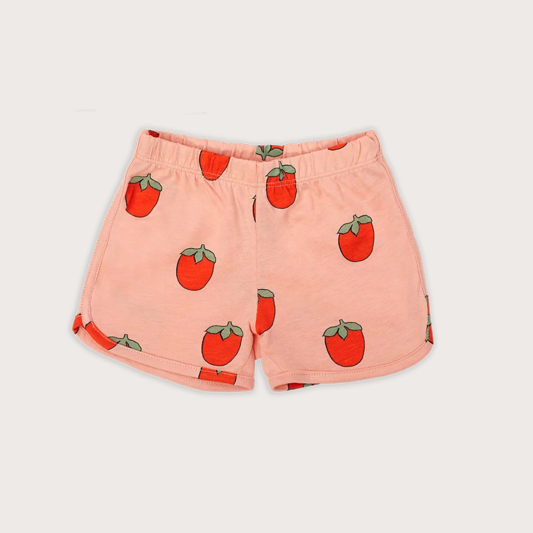 Pink persimmon print shorts
