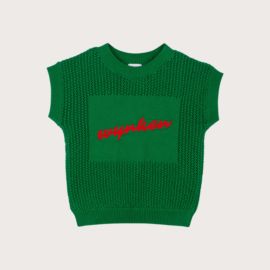 Wynken Green knit airy tank
