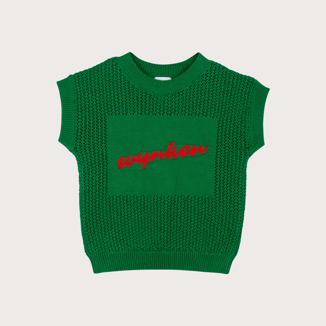 Wynken Green knit airy tank