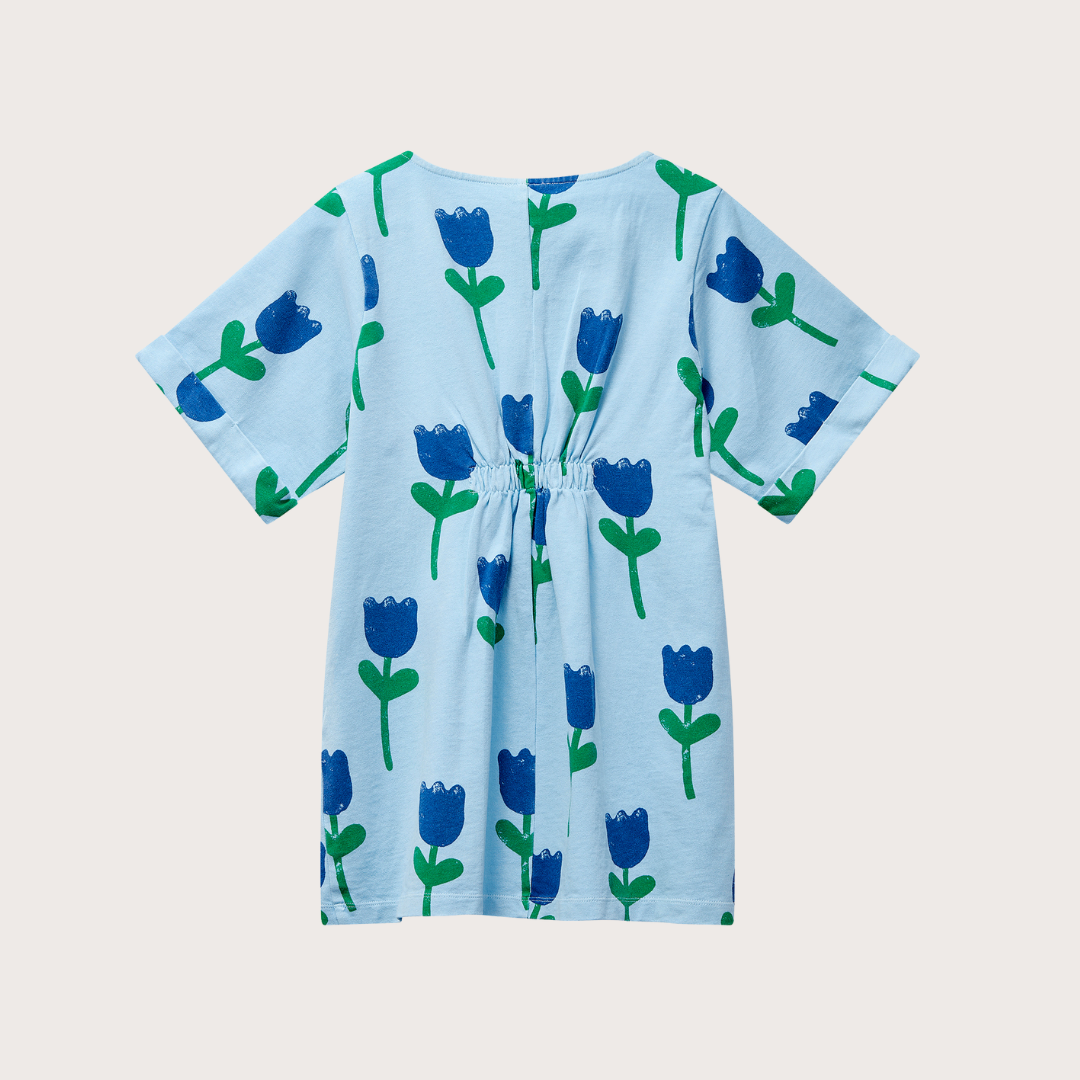 Wynken Bird blue flower print jersey dress